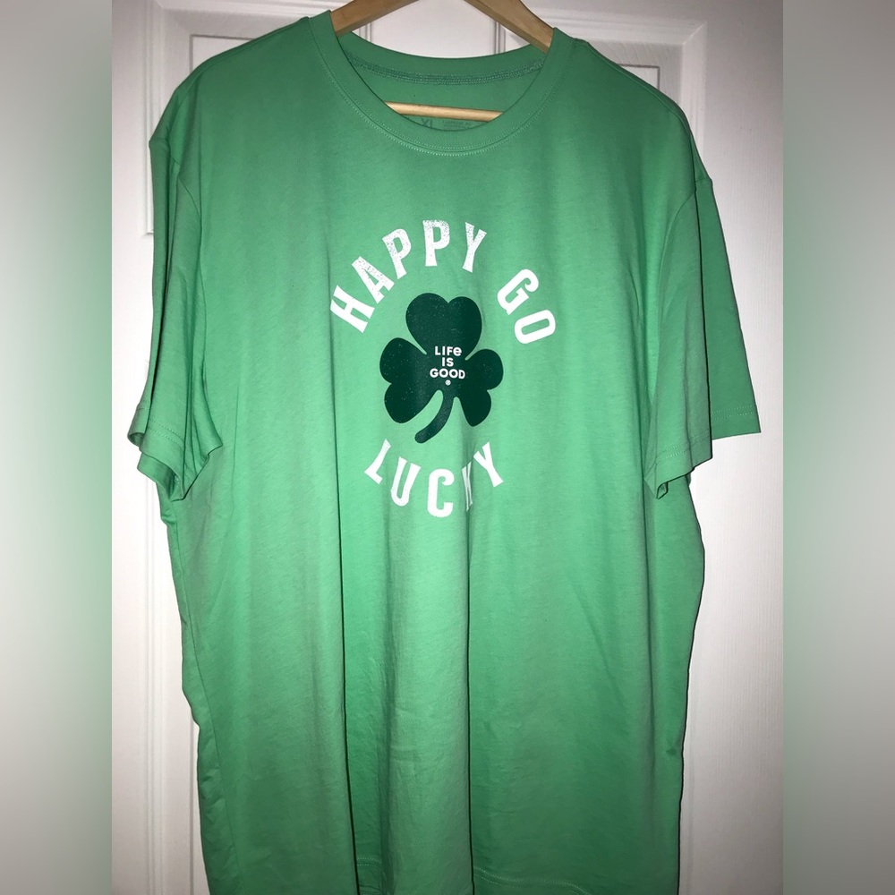 Life is Good clover shirt.